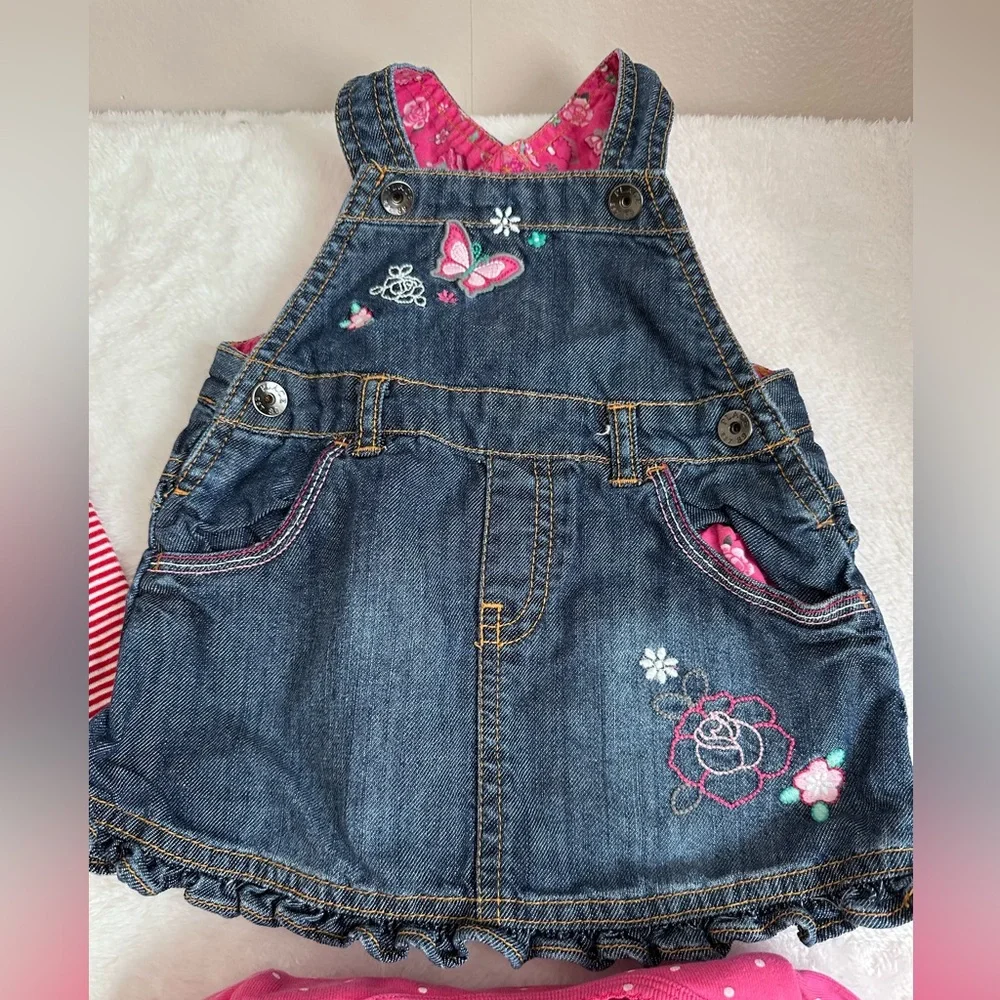 Baby Girl Clothing Bundle (7pc) Size 6-9 month Carter’s, Just One You, & More
